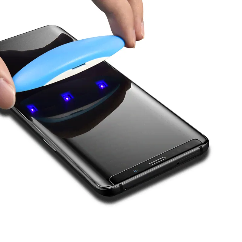 Bakeey UV Glue Full Adhesive Clear 3D Curved Edge Tempered Glass Screen Protector For Samsung-0