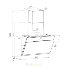 Вытяжка кухонная LEX Glass 600 Black