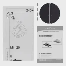 Полновстраиваемая вытяжка ELISA GLASS KRONA ELISA 600 GLASS BLACK PB