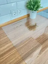 Гибкое стекло 90x90 см, толщина 0.7 мм, скатерть силиконовая Flexible glass