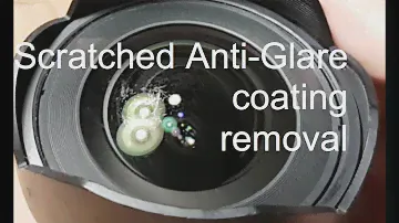 Anti-Glare coating removal with diamond abrasive. Samyang 14mm astro lens.