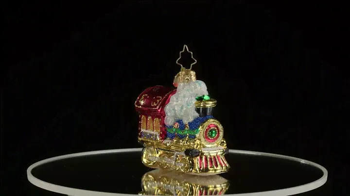 All Aboard Gem Train by Christopher Radko - Glass Christmas Ornament