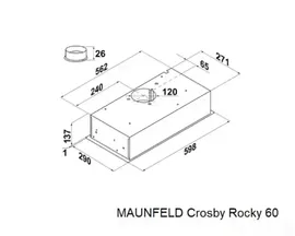 Полновстраиваемая вытяжка Maunfeld CROSBY ROCKY 60 Glass White