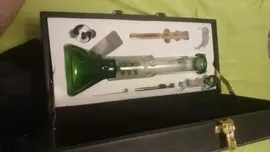 Бонг Grace Glass Green Spiral Percolator in Box