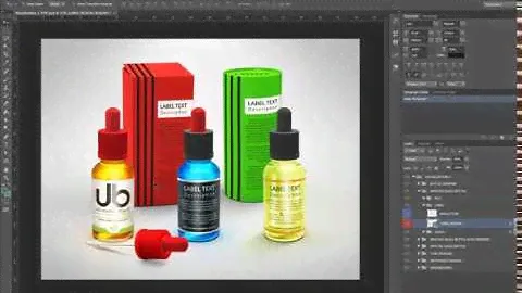 Dropper Glass Bottle Mock Up v2 - CHANGING BOTTLE LABEL_PART 1