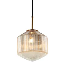   Clear Glass Pendant gold