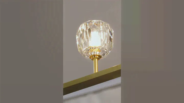 Crystal Ball Linear Chandeliers-Long canopy
