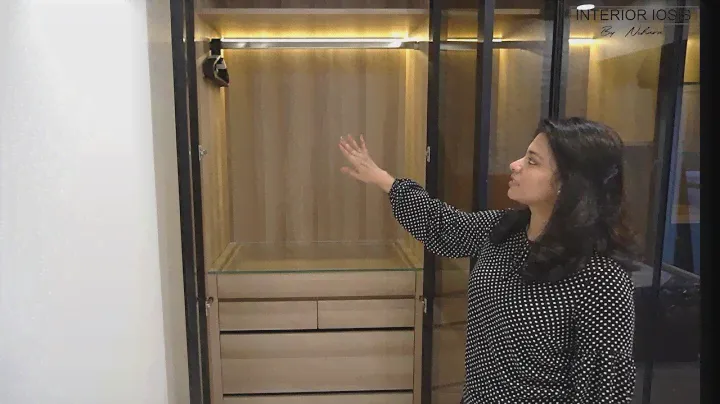 Glass Profile Wardrobe Design for a Teenager | Costing in Description | Interior Iosis by Nihara
