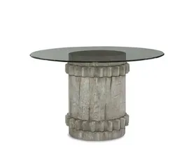 Cog Dining Table With Tempered Glass Top