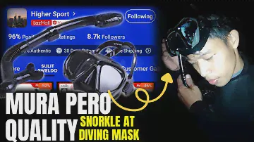 WHALE DIVING SNORKLE SET| TEMPERED GLASS MASK AND DRY SNORKLE TUBE SET| UNBOXING AND TEST| TRY TV