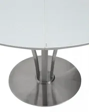 Стол KANSAS D120 WHITE MATT GLASS белый матовый