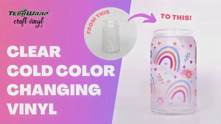 How to Apply Cold Color Changing Vinyl on Libby Beer Can Glass with Parchment Paper | Craft Tutorial