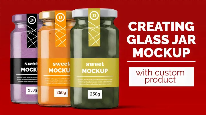 Creating Glass Jar Mockup With Custom Product. 3D modeling and Photoshop Workflow