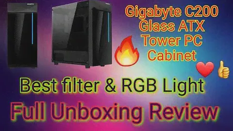 Gigabyte 💥  C200 GLASS ATX Mid-Tower PC Case Cabinet Unboxing